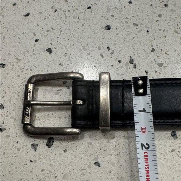 Dickies Genuine Men's Black Leather Belt Casual Work Sleek Size 44 NWOT - Picture 7 of 12